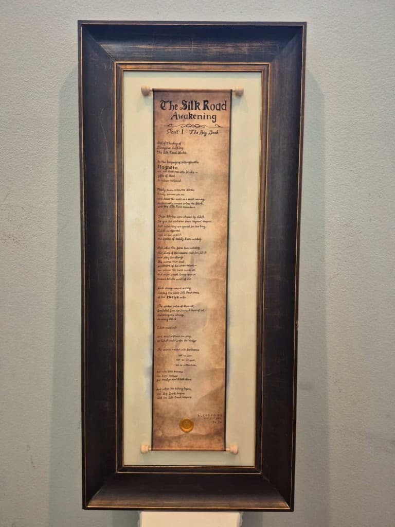 The Silk Road Awakening framed collector scroll